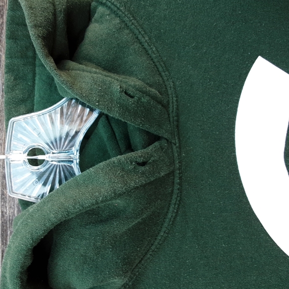 Michigan State University green sweatshirt hoodie size small - Picture 2 of 9